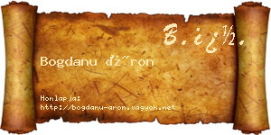 Bogdanu Áron névjegykártya